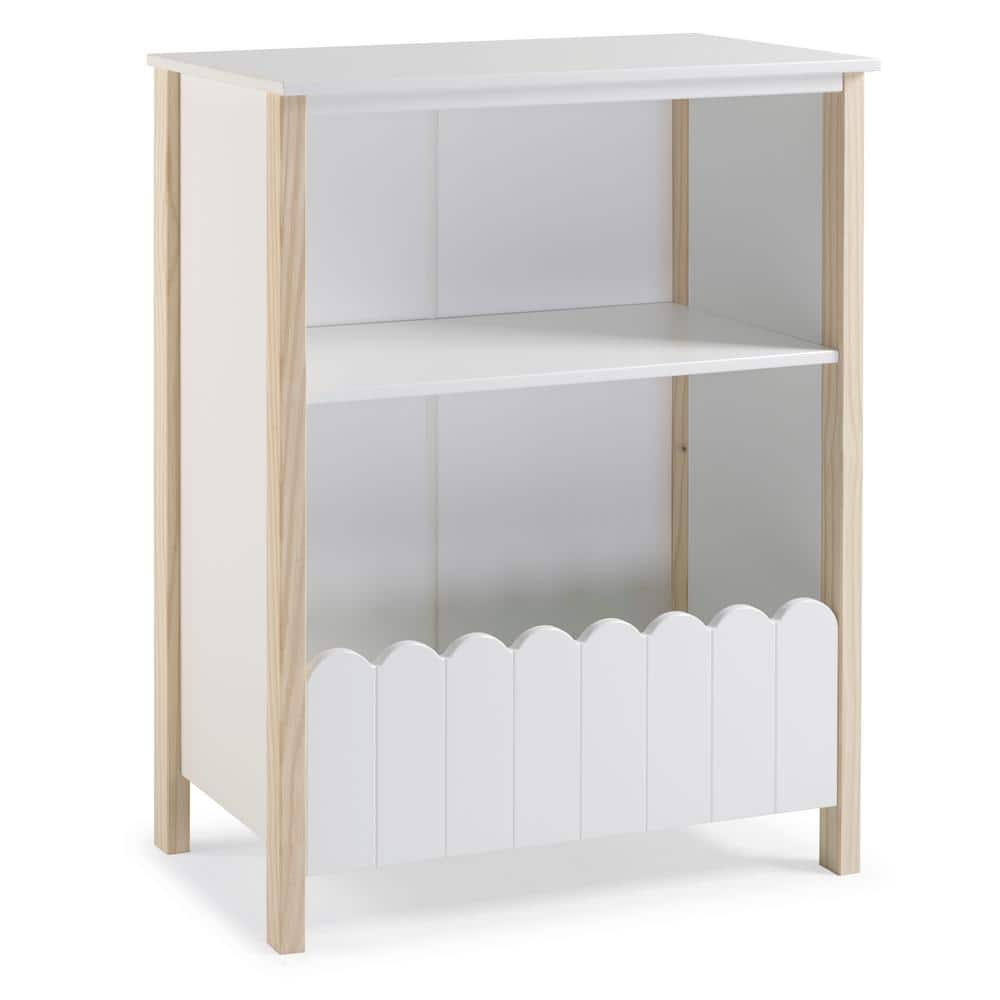 Linon Home Decor Emlen White Finish Bookcase With Natural Pine Accents   White Linon Home Decor Kids Bookshelves Hd221933 64 1000 