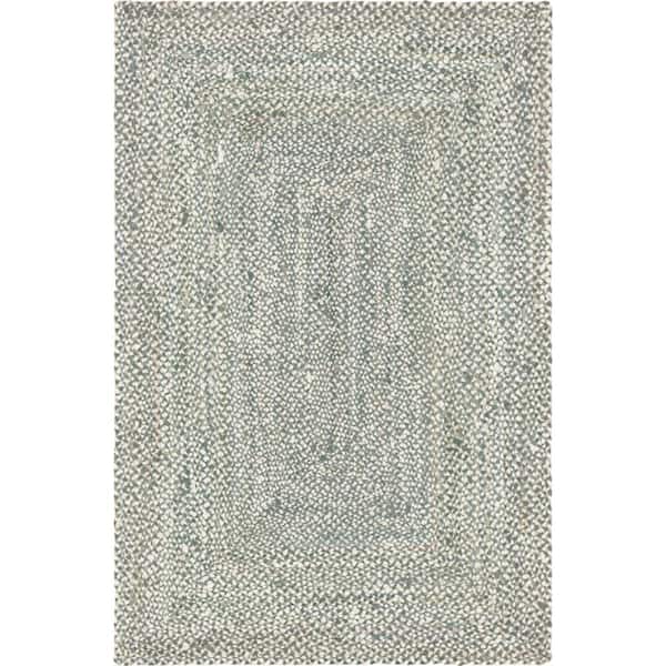 Braided Chindi Gray 6 ft. x 9 ft. Area Rug