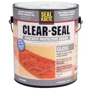 Clear-Seal 1 Gal. Gloss Clear Low VOC Water-Based Interior/Exterior Concrete Protective Sealer