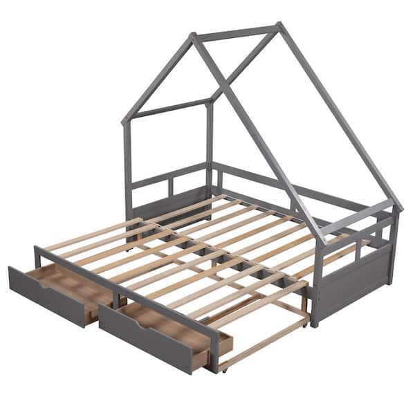 Donason Gray Twin Extending Daybed with Two Drawers