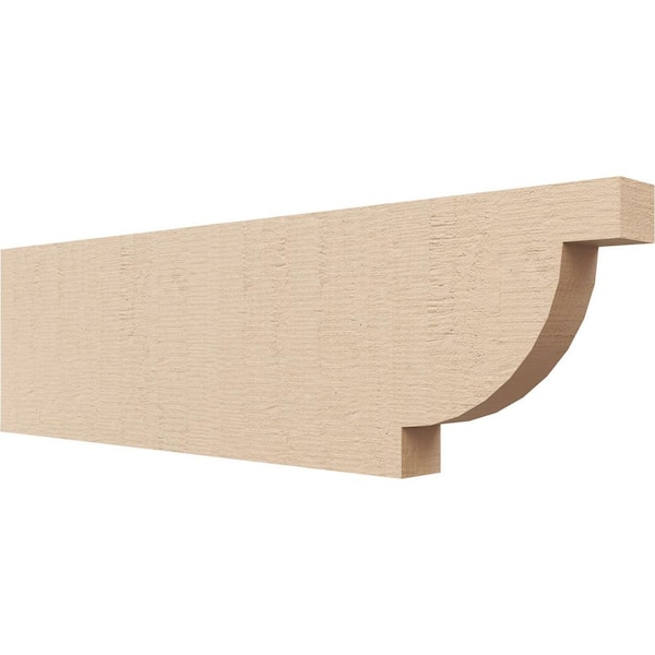 Ekena Millwork 2-in. x 8-in. x 28-in. Alpine Woodgrain, Primed Tan Timberthane Polyurethane Rafter Tail Brace