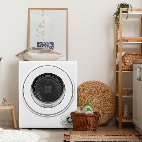 1.5 cu. ft. Vented Front Load Stackable Electric Compact Portable Laundry Dryer in White with Multiple Drying Modes