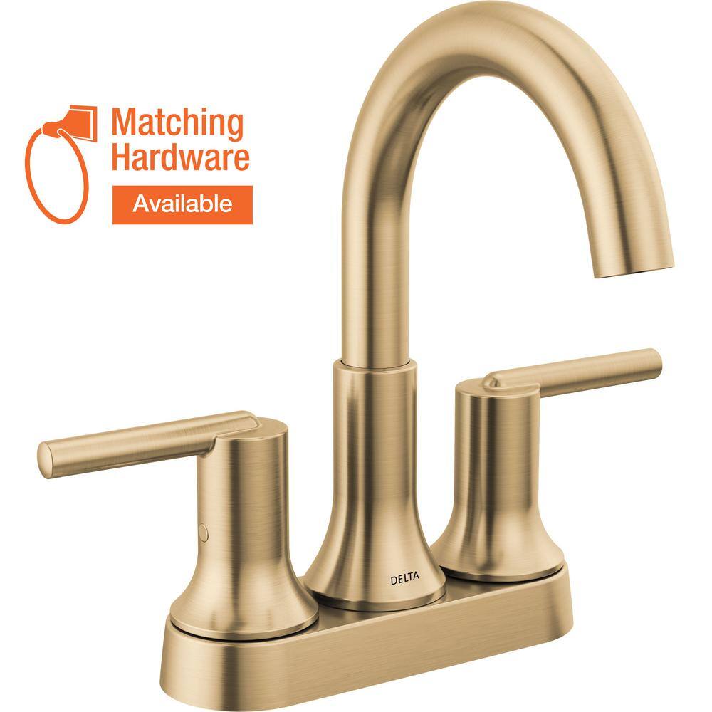 Delta Trinsic 4 in. Centerset Double Handle Bathroom Faucet in