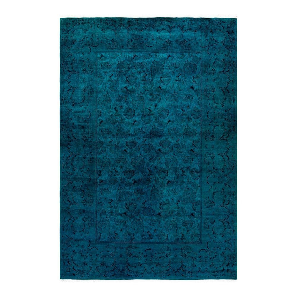 Overdyed Blue 6 ft. 2 in. x 9 ft. 2 in. Wool Indoor Area Rug price history on PriceWatchPro