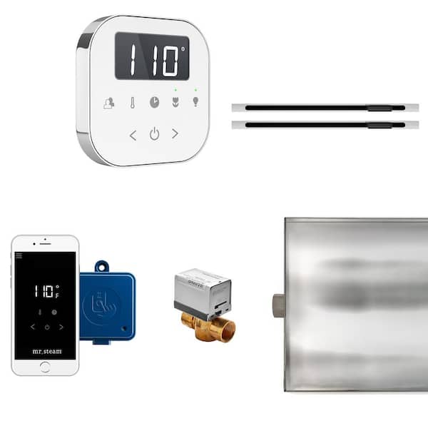 Mr. Steam Mr.Steam AirButler Max Linear Package White Polished Chrome