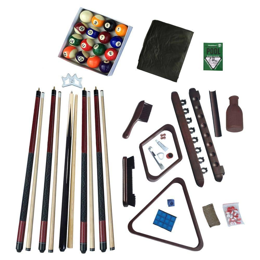 Hathaway Deluxe Billiards Accessory Kit with Mahogany Finish BG2540M