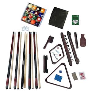 Deluxe Billiards Accessory Kit with Mahogany Finish