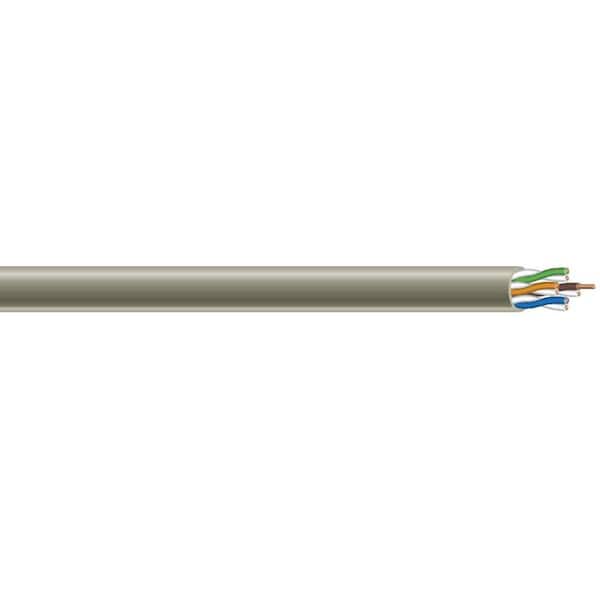 Southwire 1,000 ft. 24/4 Solid CU CAT5e CMR (Riser) Data Cable in Gray