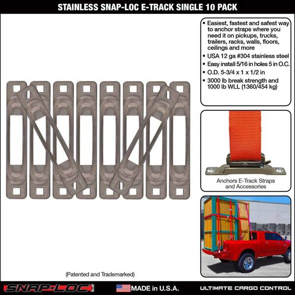  E-Track Single Channel Tie Downs 8 Pack – ETrack