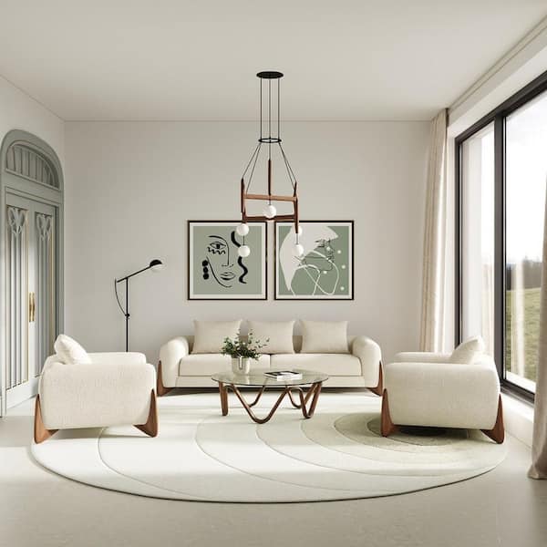 Fleury Cream Fabric Lounge Chair