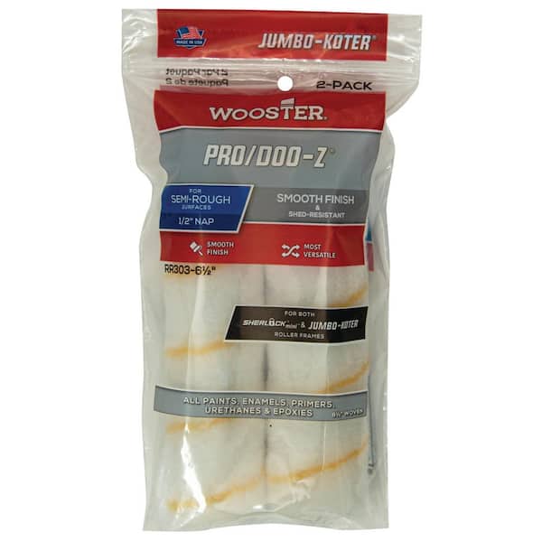 Wooster 6-1/2 in. x 1/2 in. Jumbo-Koter Pro/Doo-Z High-Density Woven Roller Cover (2-Pack)