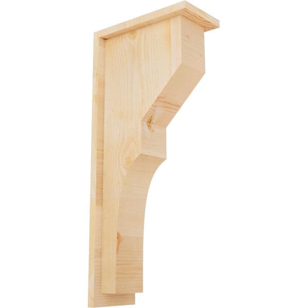 Ekena Millwork 6 in. x 12 in. x 28 in. Douglas Fir Monterey Rough Sawn Corbel with Backplate