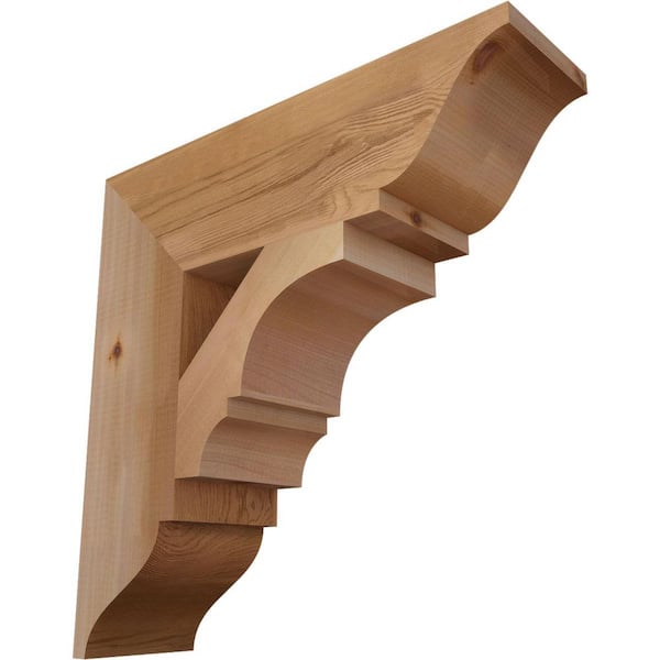 Ekena Millwork 5.5 in. x 20 in. x 20 in. Western Red Cedar Balboa Traditional Smooth Bracket