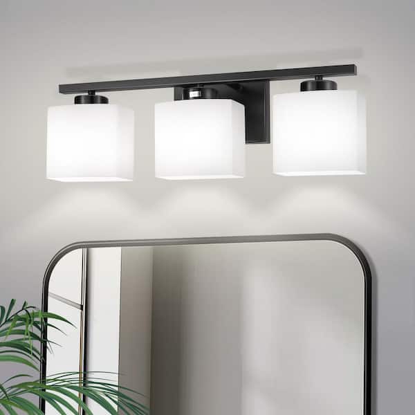 4.7 in. White Frosted Glass Square Shade with 1 in. Neckless Fitter for Pendant, Chanderlier, Wall Light, Vanity Light