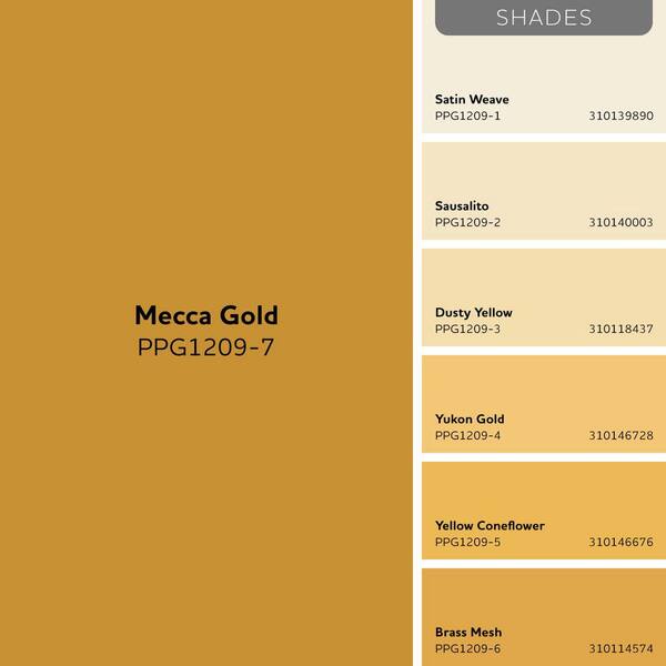 Glidden Essentials 5 gal. PPG1209-7 Mecca Gold Flat/Matte Exterior