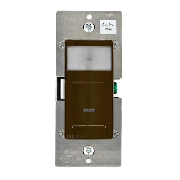 Leviton Decora Motion Sensor In-Wall Switch, Auto-On, 2.5 A, Single Pole, Brown