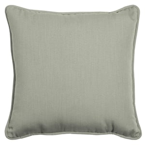 Oasis 20 in. Light Grey Square Indoor/Outdoor Throw Pillow