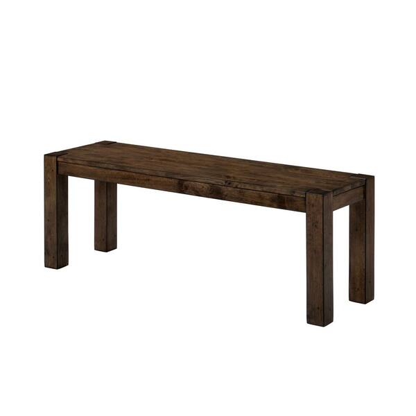 Furniture of America Bella Walnut Wood Bench