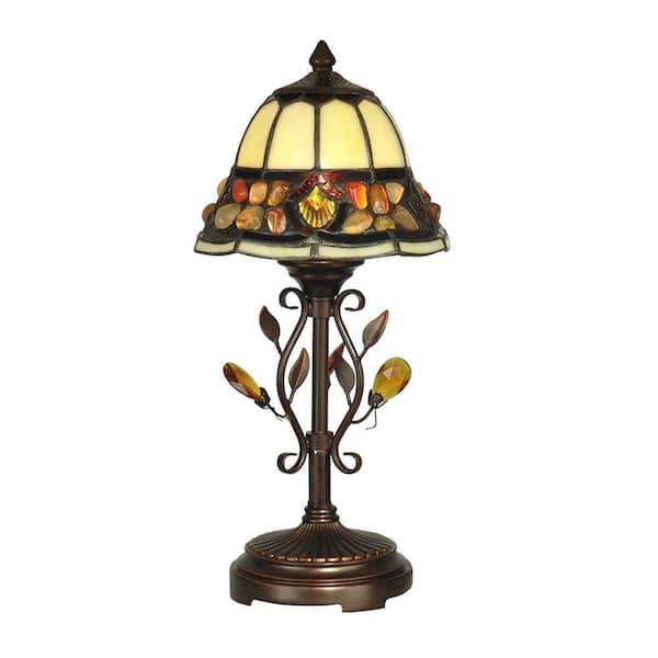 Dale Tiffany 15.25 in. Pebble Stone Antique Golden Sand Accent Lamp
