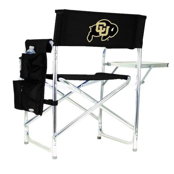 Picnic Time University of Colorado Black Sports Chair with Digital Logo