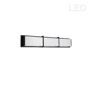 Winston 1-Light 24 in. Matte Black LED Vanity Light Bar with Ambient Light