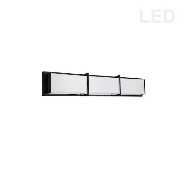 Dainolite Winston 1-Light 24 in. Matte Black LED Vanity Light Bar with Ambient Light