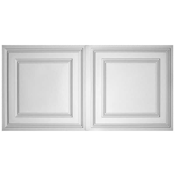 Ceilume Stratford Feather-Light White 2 ft. x 4 ft. Lay-in Ceiling Panel (Case of 10)
