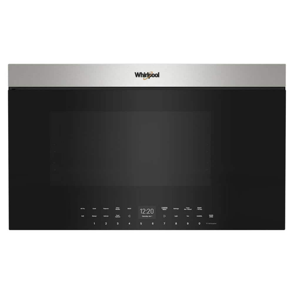 30 in. 1.1 cu. ft. Air Fry Over-the-Range Flush Built-In Microwave in Fingerprint Resistant Stainless Steel -  Whirlpool, WMMF7330RZ