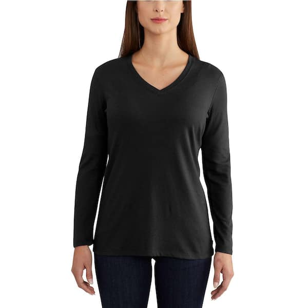 tight black v neck shirt