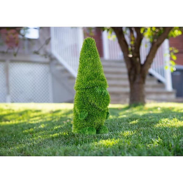 NATURAE DECOR 19 in. Green Artificial Turf Topiary 19 in. Garden