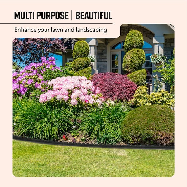 48 in. x 3 in. x 3 in. Gray Sea Scallop Rubber Edging (48-Pack)