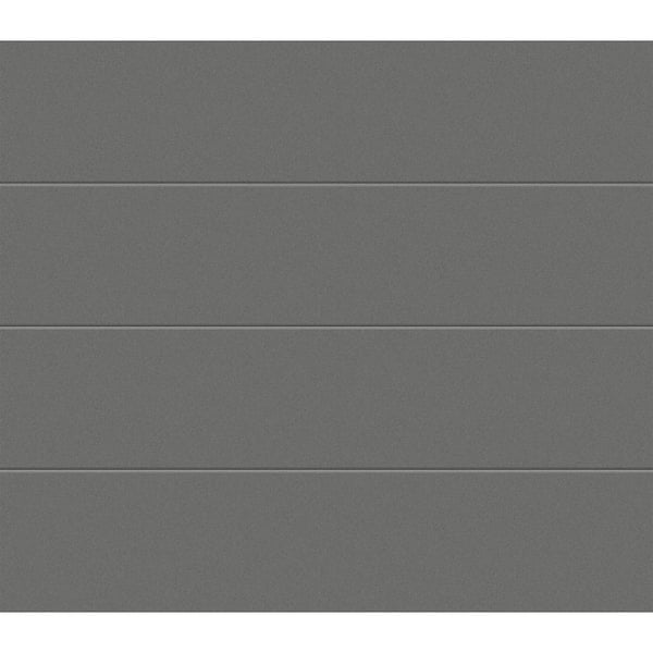 Modern Steel 8 ft x 7 ft Insulated 18.4 R-Value Matte Lustra Charcoal Garage Door without Windows