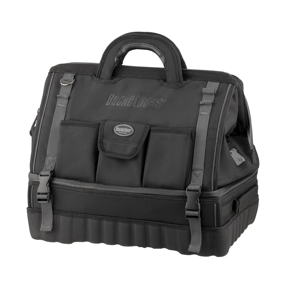 Bucket Boss Black Polyester 18-Inch Double-Wall Tool Bag