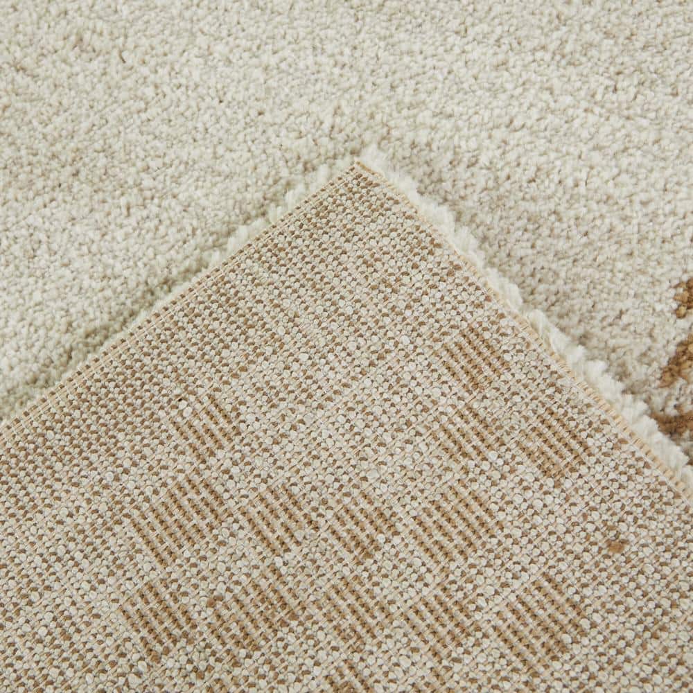 Large Red Abstract Synthetic Easy Care Area Rug