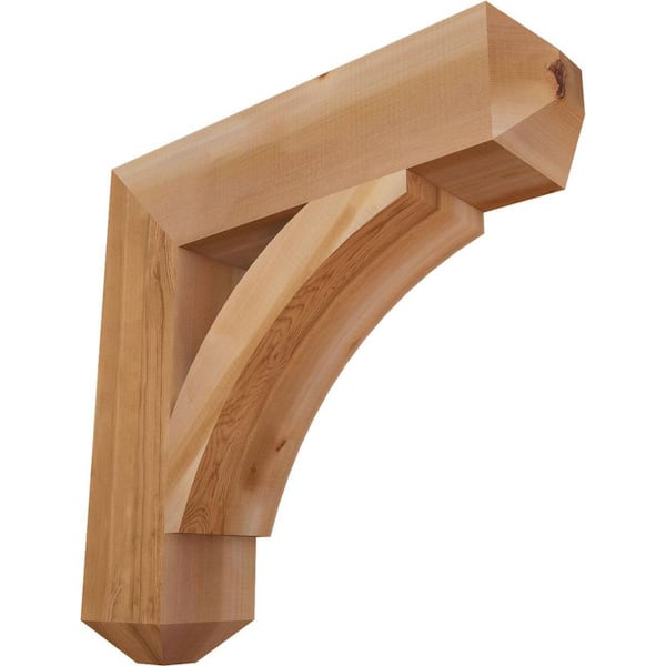 Ekena Millwork 5.5 in. x 26 in. x 26 in. Western Red Cedar Thorton Craftsman Smooth Bracket