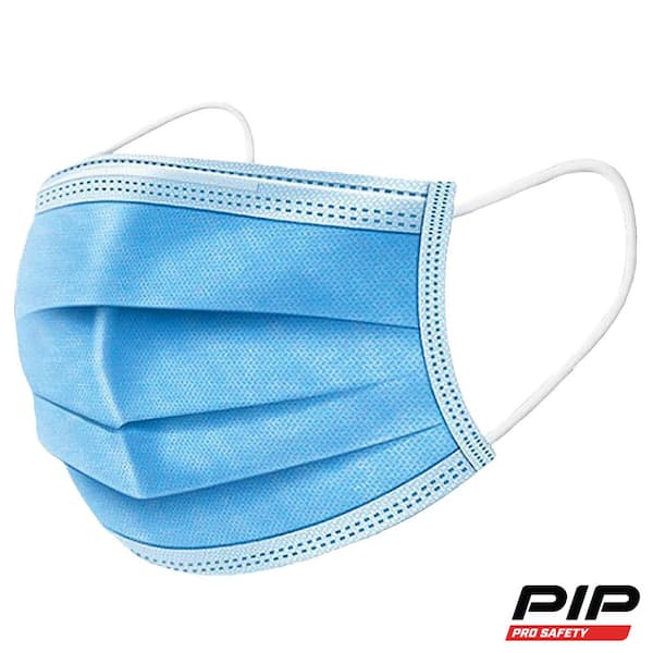 PIP 3-PLY Blue Disposable Adult Respirator Mask (50-Pack)