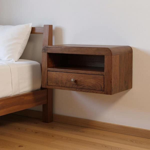 Chestnut 1-Drawer 17.70 in. Nightstand