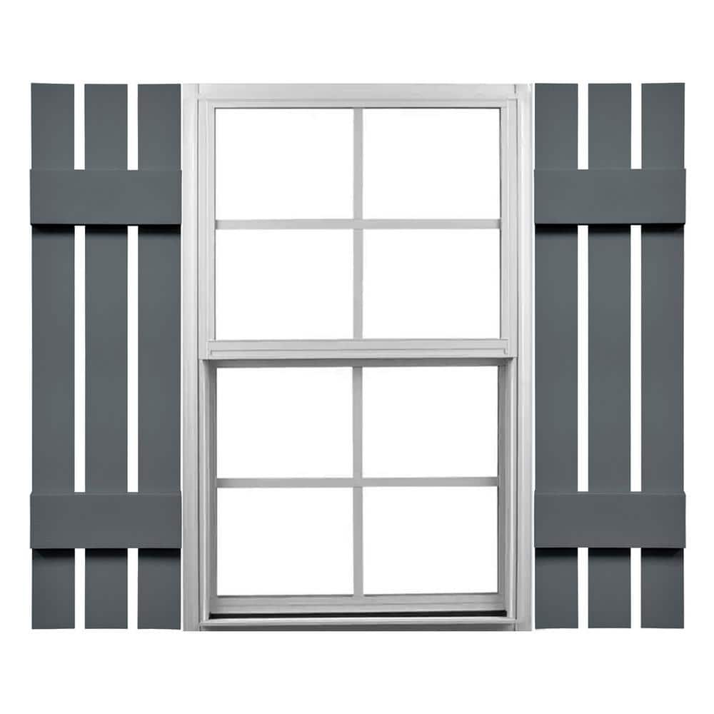 TailorMade 12 in. W x 53 in. H Vinyl Board and Batten Shutters Pair in Storm Cloud price history on PriceWatchPro