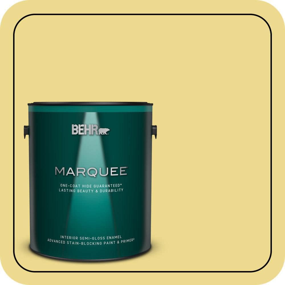 1 gal. #P320-4 Pineapple Crush Semi-Gloss Enamel Interior Paint & Primer price history on PriceWatchPro