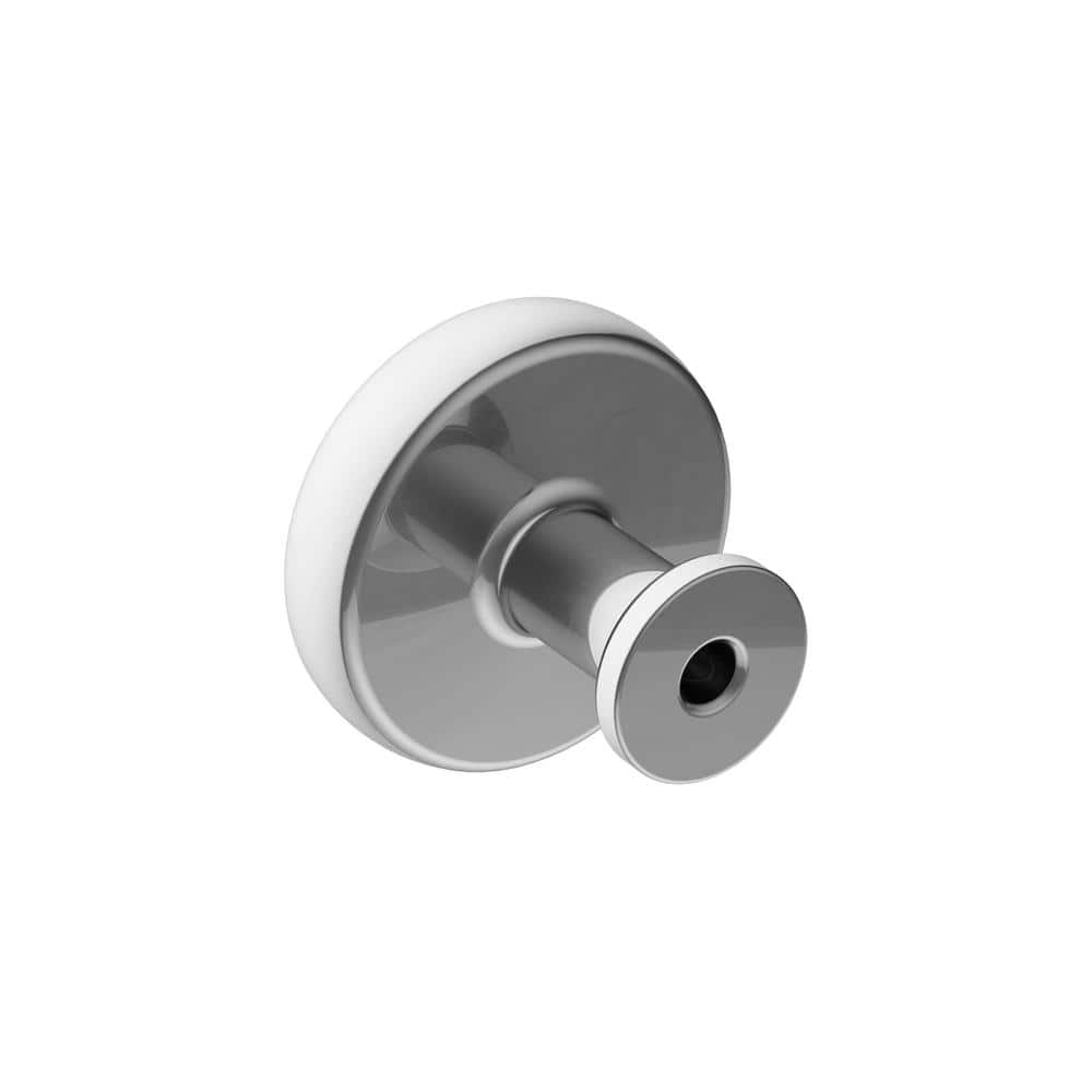 Polished Chrome Round Cabinet Knob with Mounting Hardware