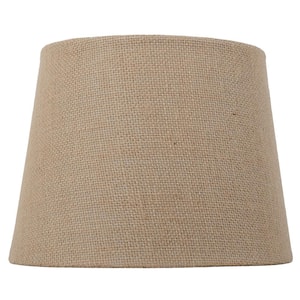 Mix and Match 10 in. Dia x 7.5 in. H Burlap Round Accent Shade