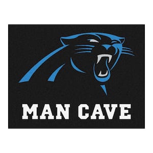 Carolina Panthers Black Man Cave 3 ft. x 4 ft. Area Rug
