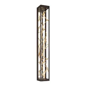 Aerie 48 in. Bronze/Gold Integrated LED Sconce