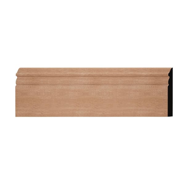 Ekena Millwork WM518 0.56 in. D x 5.25 in. W x 6 in. L Wood (Sapele) Baseboard Moulding Sample