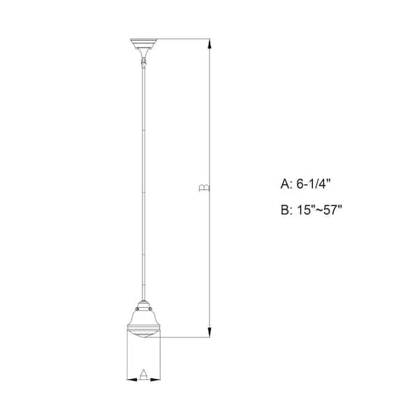 Huntley 1-Light Satin Nickel Farmhouse Schoolhouse Mini Pendant Ceiling Light White Glass