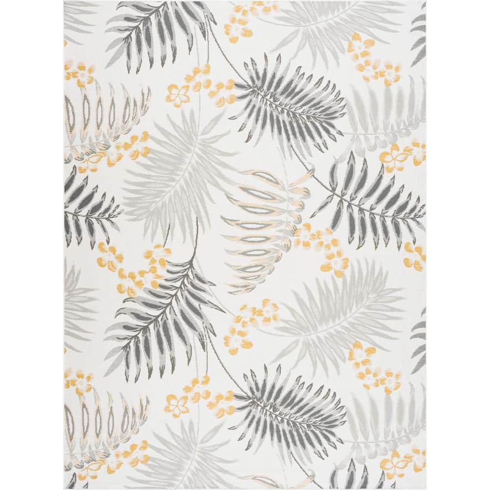 Flora Cream 8 ft. x 10 ft. Floral Indoor/Outdoor Area Rug price history on PriceWatchPro