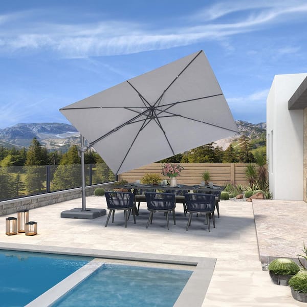 garden treasures offset patio umbrella Treasure ® 11 ft Octagonal Outdoor (High-Performance Auto-Tilt) Patio Umbrella - Commercial Color:LED Matte Black/Grey Our 10Ft patio umbrella asian
