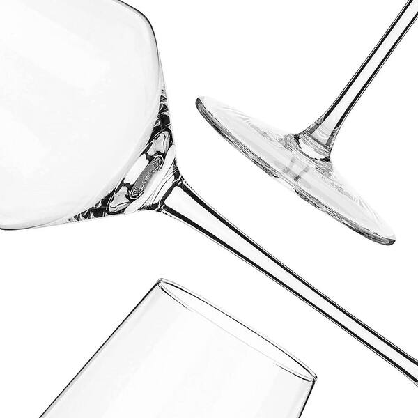 13 oz. Crystal Clear Wine Glass Set ((set of 4))-Hand Blown Lead-Free Glass,  Great Gift Packaging for Daily Use 29CPH048068 - The Home Depot