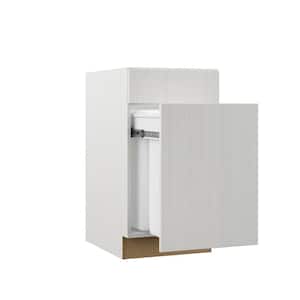 Designer Series Edgeley Assembled 18x34.5x23.75 in. Dual Pull Out Trash Can Base Kitchen Cabinet in Glacier
