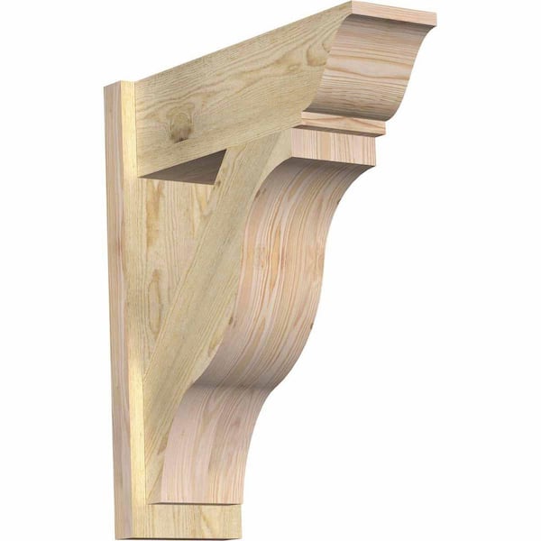 Ekena Millwork 8 in. x 28 in. x 24 in. Fuston Traditional Rough Sawn Douglas Fir Outlooker
